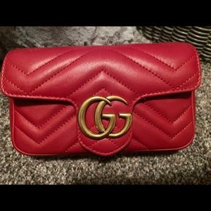 100% AUTHENTIC Gucci Red Super Mini Marmont